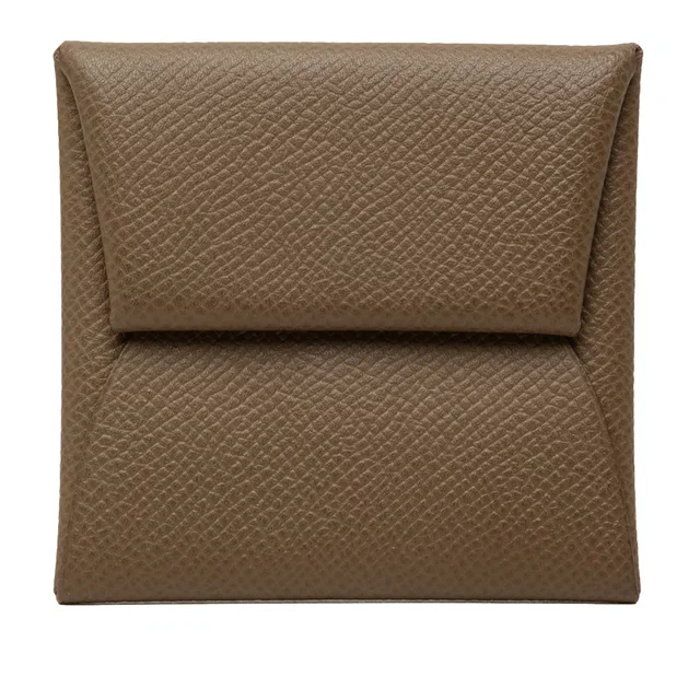 Brown Hermès Epsom Bastia Change Purse Coin Pouch in Brown Epsom leather from Designer Revival