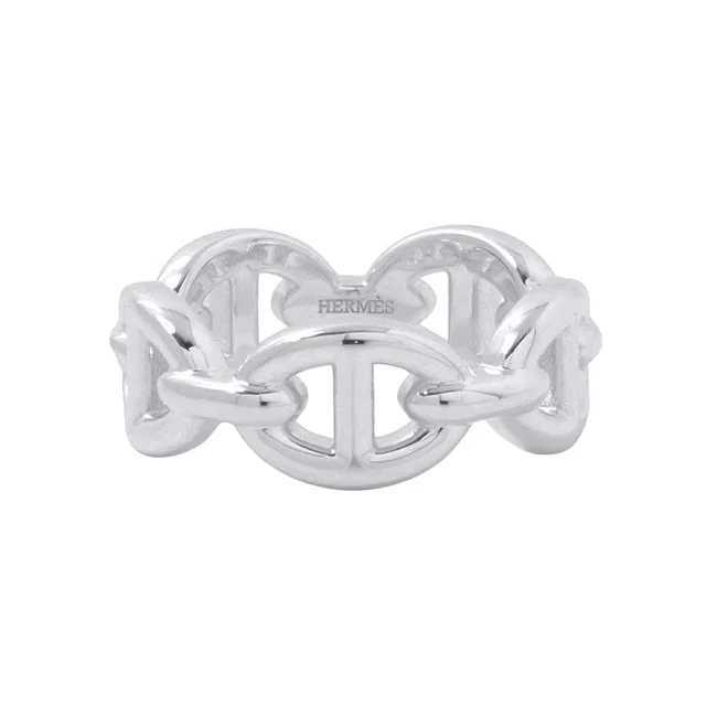Hermès Chaine d'Ancre Anchene Ring Size PM/51/#11 SV925 from GALLERY RARE