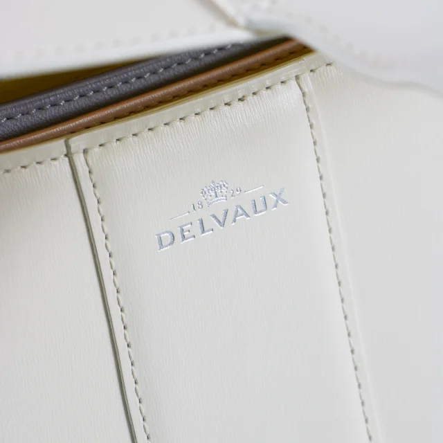 Delvaux Ivory Box Calf Brillant MM Magic Bag in White Box leather from Labellov, photo 10 of 11