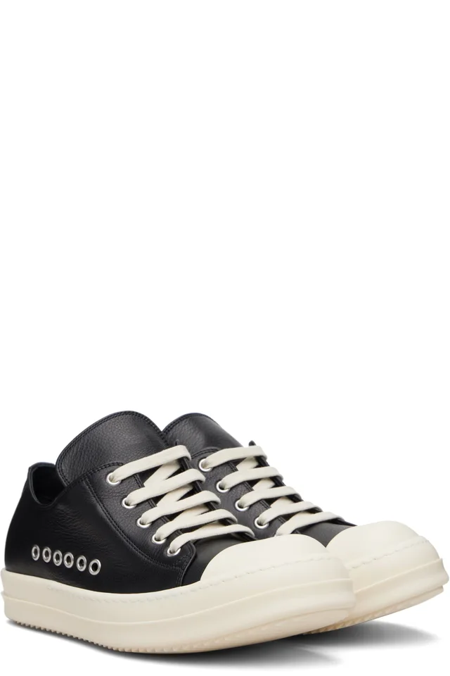 Rick Owens Black Temple Extreme Low Sneakers, photo 4 of 5 from SSENSE