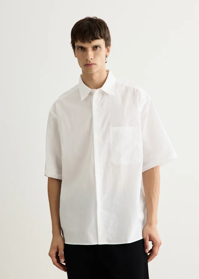 Still By Hand Half Sleeve Cotton Shirt in White from Incu, photo 1 of 1