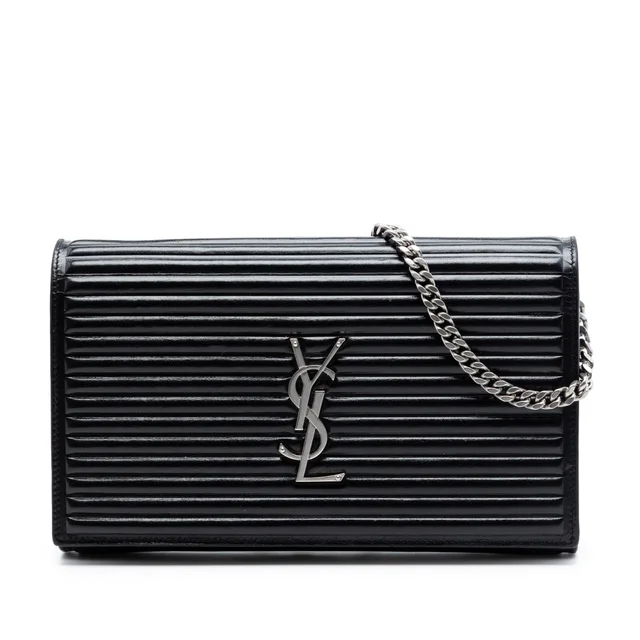 Black Saint Laurent Medium Horizontal Quilted Calfskin Monogram Kate Crossbody in Black Calfskin from Designer Revival, photo 1 of 1