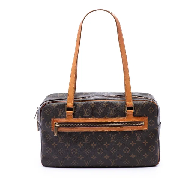 Brown Louis Vuitton Monogram Cite GM Shoulder Bag in Brown Coated canvas from Designer Revival
