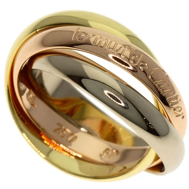 Cartier Trinity 50 Ring 18K Yellow Gold Pink White in White from The Reluxe