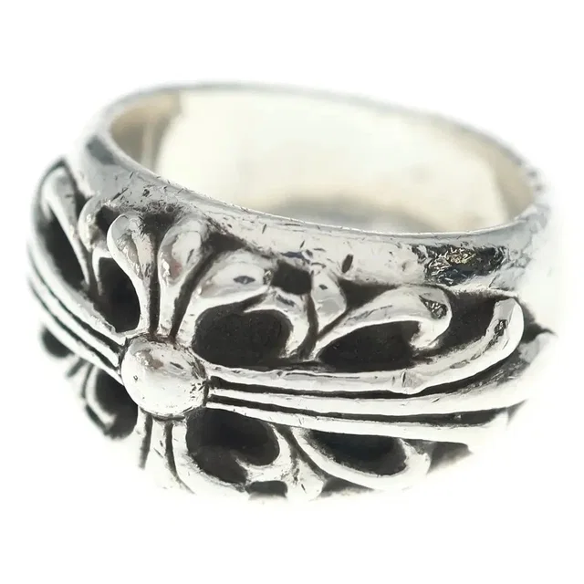 Chrome Hearts Floral Cross Ring Silver Bca346 in multicolor from Grailed