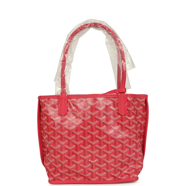 Goyard Goyardine Canvas Fuchsia Anjou Mini Tote Palladium Hardware in Pink Canvas from Madison Avenue Couture, photo 2 of 2