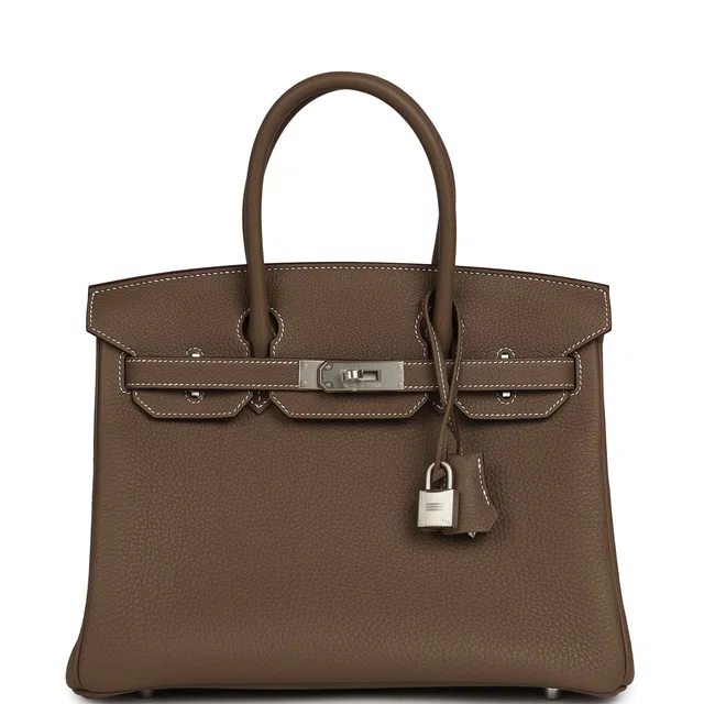 Hermès Birkin 30 Etoupe Togo Brushed Palladium Hardware in Taupe Togo leather from Madison Avenue Couture
