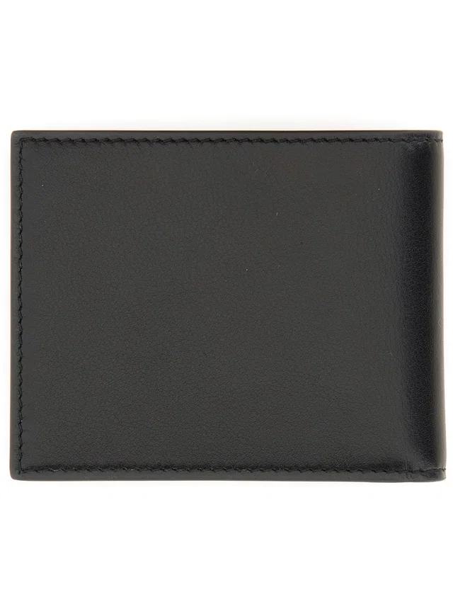 Alexander McQueen Logo-Detailed Calfskin Wallet — Black Lb Calf in Black Calfskin from HEWI