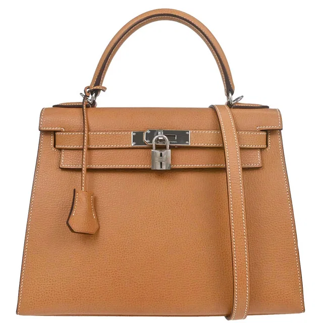 Hermès Natural Vache Liegee Kelly 28 Sellier 2way Shoulder Handbag in Beige from AMORE Vintage Tokyo