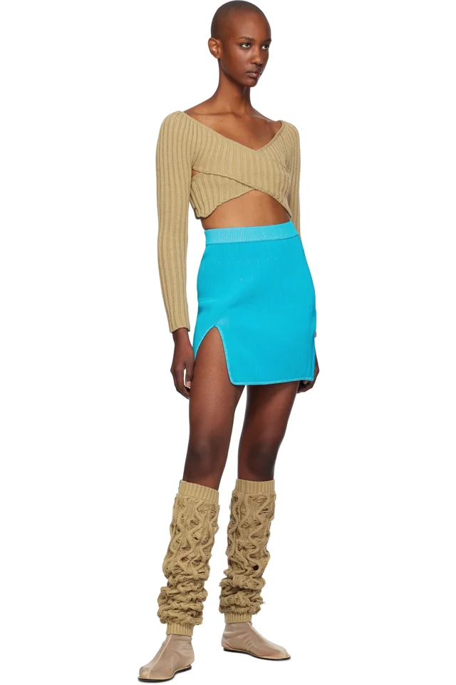 Isa Boulder Beige Crossed Sleeves Sweater, photo 4 of 4 from SSENSE