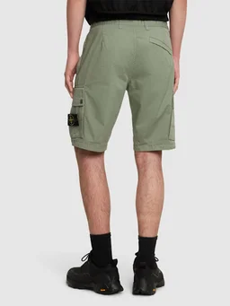 Stone Island Cargo shorts with side pockets in 97% Cotton, 3% Elastane, photo 3 of 5 from LUISAVIAROMA