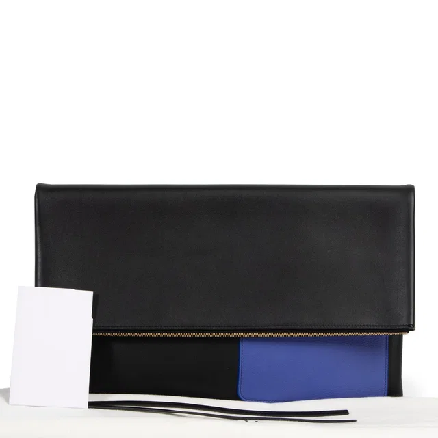 Celine Black Leather Clutch in Black Leather from Labellov