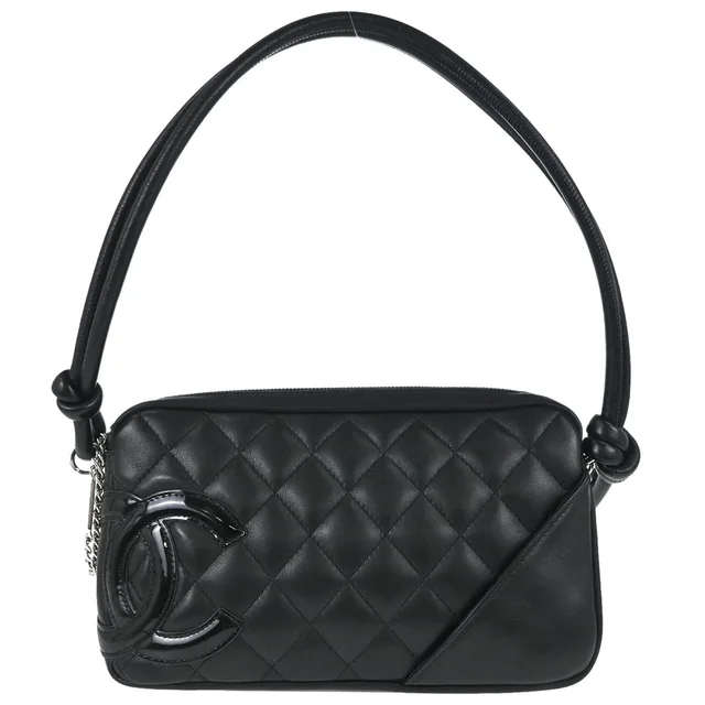 Chanel 2005-2006 Black Calfskin Cambon Ligne Handbag in Black Calfskin from AMORE Vintage Tokyo