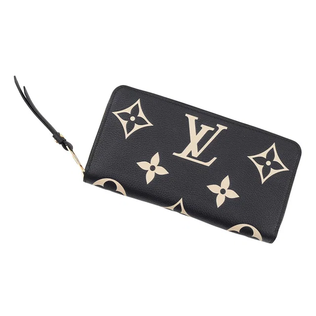 Louis Vuitton Zippy Wallet BlackBeigeM80481 Bicolor Monogram Empreinte Leather in Leather from GALLERY RARE
