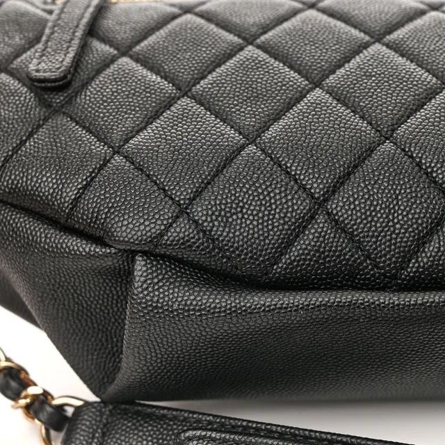 Chanel Caviar Quilted Filigree Waist Bag Black in Black Caviar leather from FASHIONPHILE, photo 14 of 15