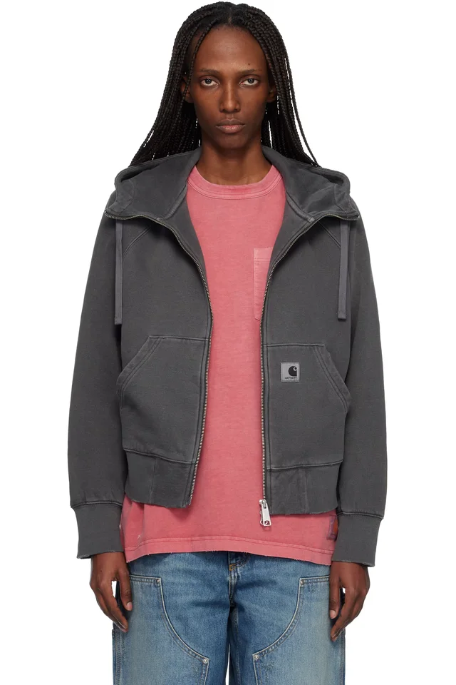 Carhartt Work In Progress Black Torion Hoodie, image 1 of 1 from SSENSE