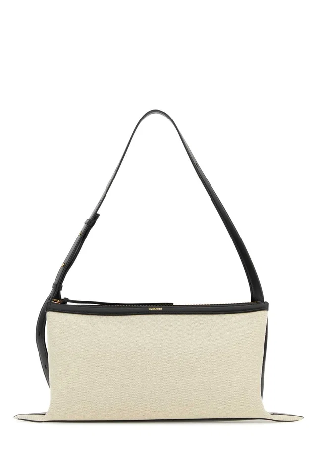 Jil Sander Shoulder Bag — Beige in Beige Canvas from HEWI