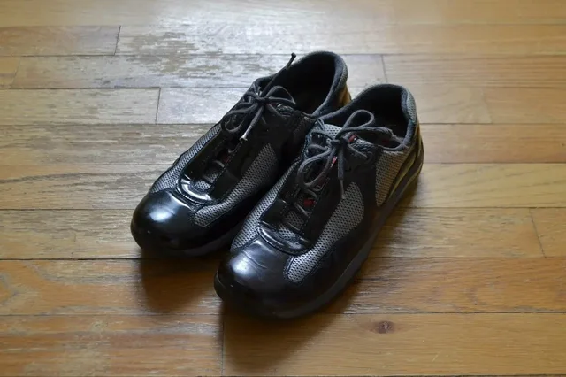 Prada 2000s Patent Leather America’s Cup Sneakers in black Patent leather from Grailed