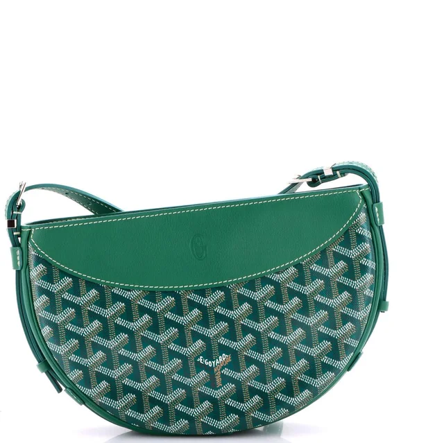 Goyard Hirondelle Shoulder Bag Coated Canvas And Leather in green Coated canvas from Poshmark, photo 1 of 1