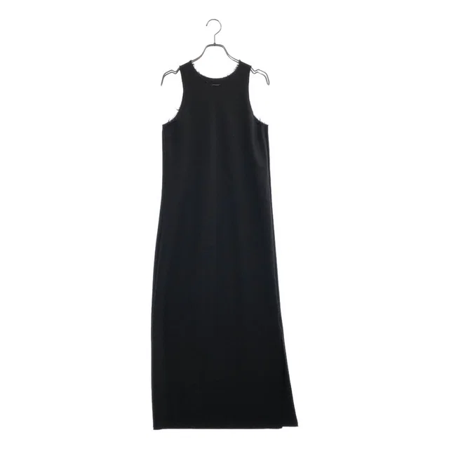 Loro Piana Gabriela Coll Garments Super Wool Cut Off Sleeveless Dress Black M in Black Wool from The Reluxe