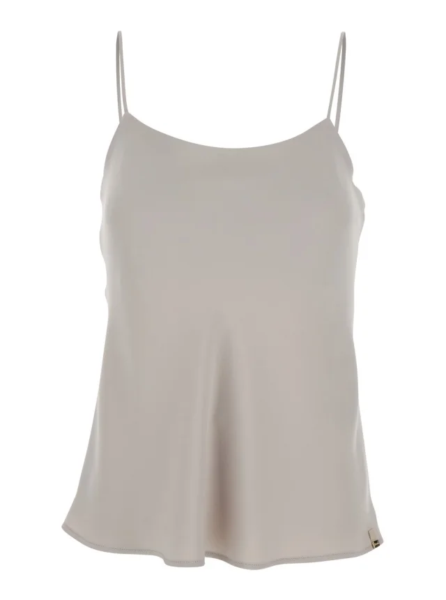 Herno white Top with U-neck in tech fabric women in Beige 100% Polyester from Gaudenzi Boutique, photo 1 of 1