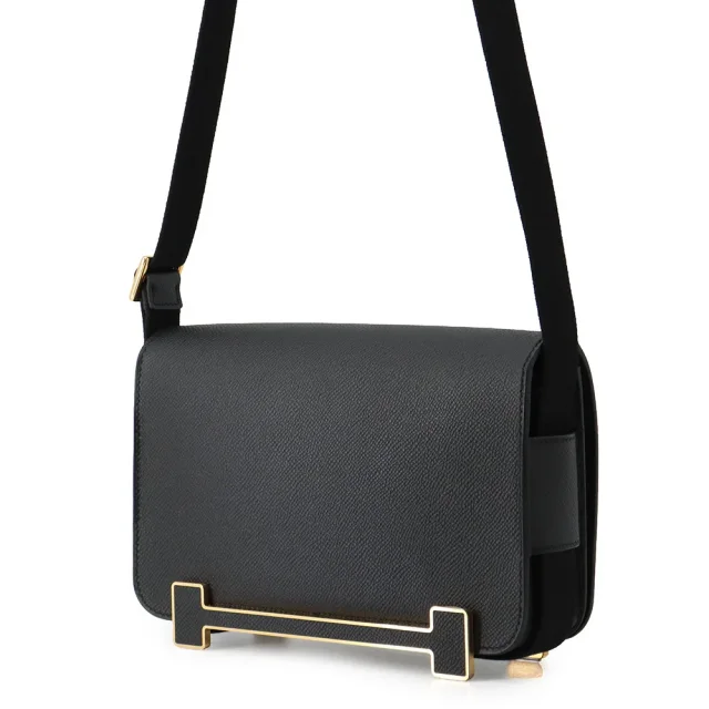 Hermès Geta Slim Black Epsom in Black Epsom leather from GALLERY RARE, photo 2 of 15