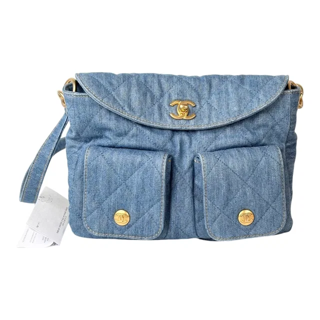 Chanel Small Denim Hobo with Double Pocket Bag in Denim from Luxury Promise