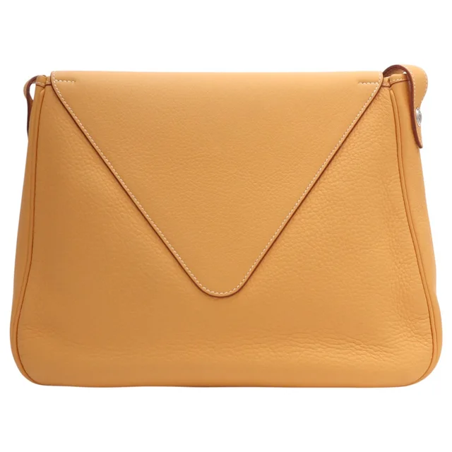 Hermès 1997 Christine Jaune in Yellow Clemence leather from VINTAGE QOO TOKYO, photo 2 of 2