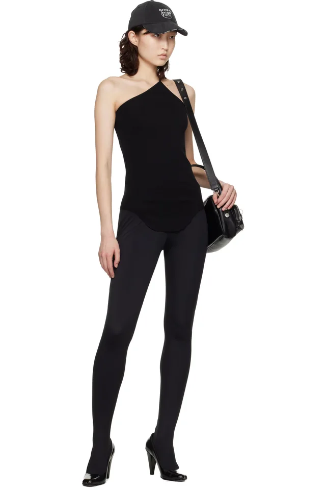 VETEMENTS Black Push-Up Tights, photo 4 of 4 from SSENSE