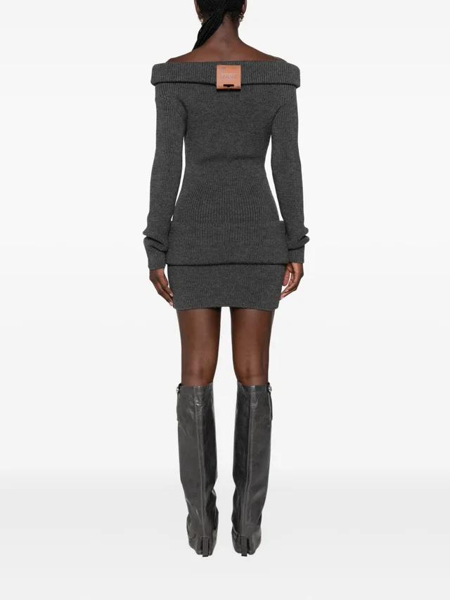Jean Paul Gaultier Off-the-shoulder knit dress, photo 3 of 4 from SENSER