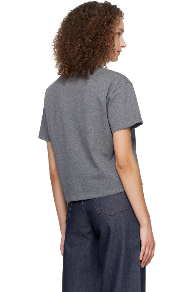 A.P.C. Gray Boxy Petit 'VPC' T-shirt, photo 3 of 4 from SSENSE