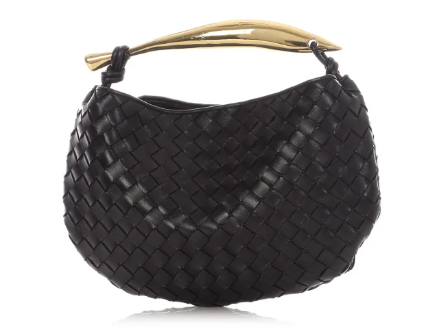 Bottega Veneta Small Black Intrecciato Leather Sardine Tote in Black Woven leather from Ann's Fabulous Finds, photo 2 of 9