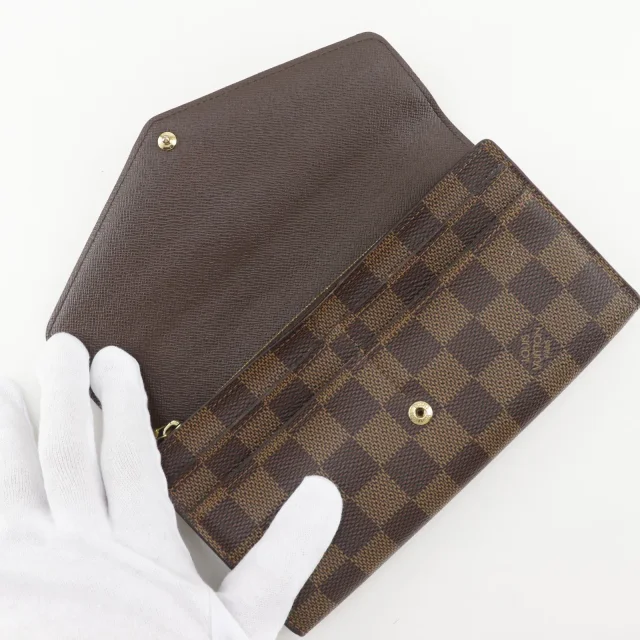 Louis Vuitton Porte Feuille Sarah Damier Long Wallet in Brown Canvas from LuxUness, photo 5 of 19