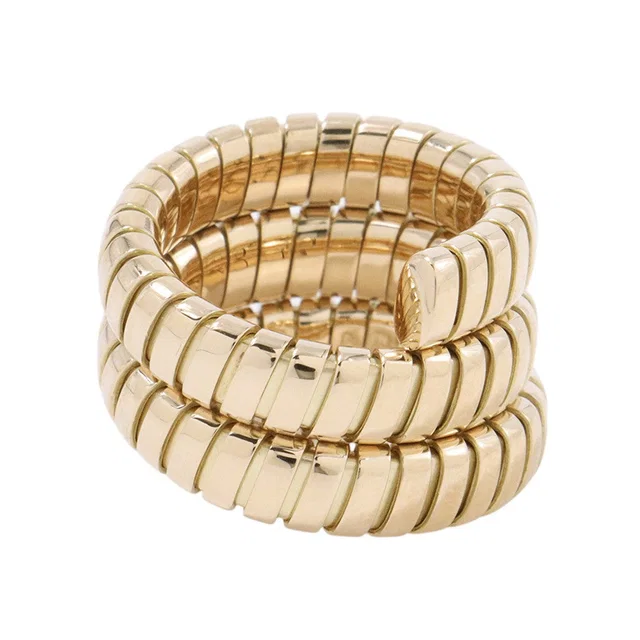 Bvlgari Tubogas Ring Size Approximately No. 10 18K Yellow Gold in Yellow from GALLERY RARE