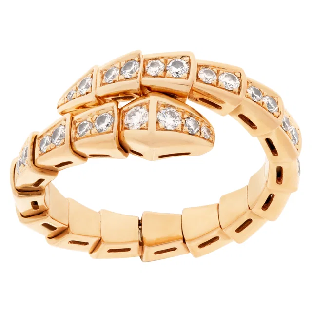 Bvlgari Serpenti Viper Ring in Pink Rose Gold from Gray And Sons