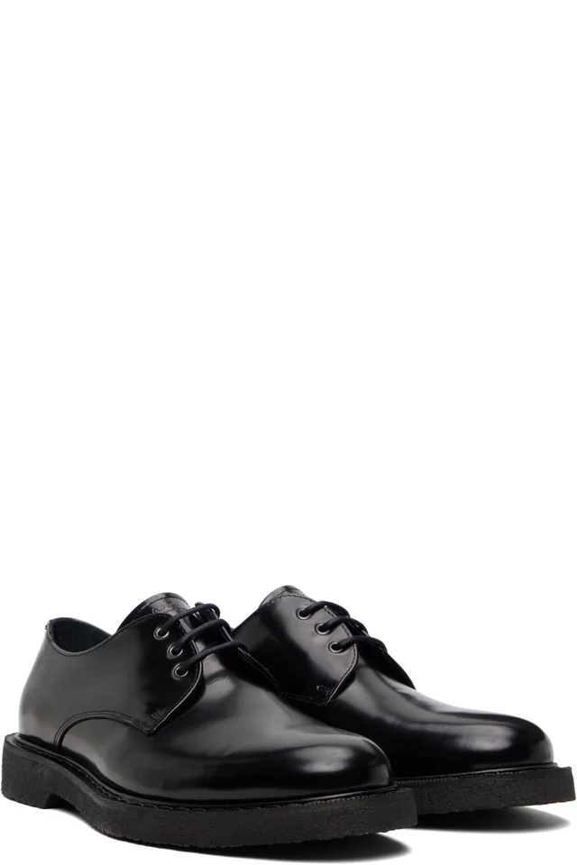 A.P.C. Black 'Les Derbies' Derbys, photo 4 of 5 from SSENSE