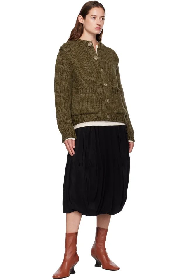 OUR LEGACY Khaki Over Cardigan, photo 4 of 4 from SSENSE