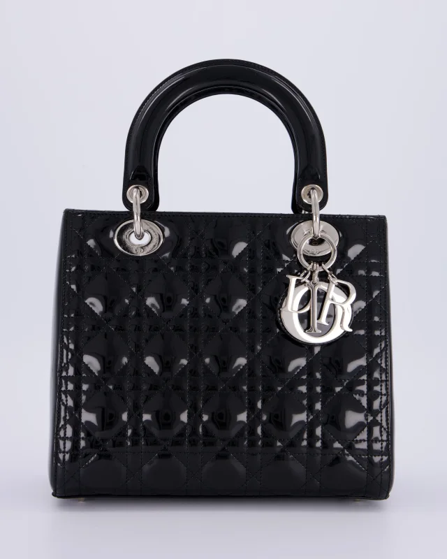 Black Patent Medium Lady Dior Bag in Black Patent leather from Sellier, photo 2 of 18