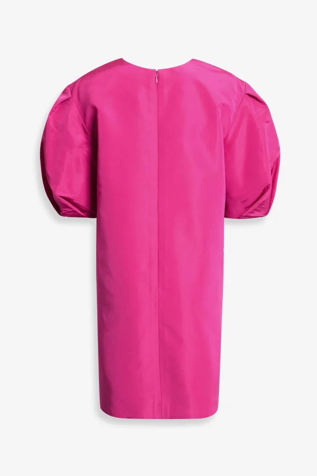 Carolina Herrera Embellished Silk-Faille Mini Dress in Bright pink, photo 2 of 3 from THE OUTNET