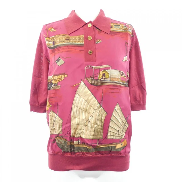 Hermès Vintage Jonques Et Sampans Twill Lane Polo in Silk from The Reluxe
