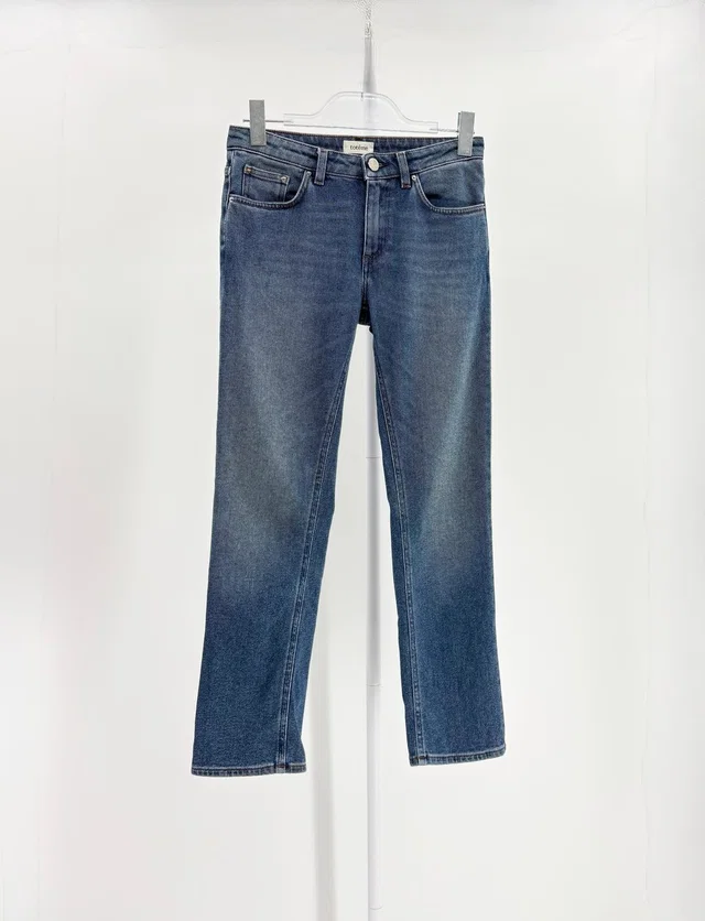 TOTEME Organic Cotton Twisted Seam Straight Leg Jeans Size 25 Made In Italy in blue Denim from Poshmark