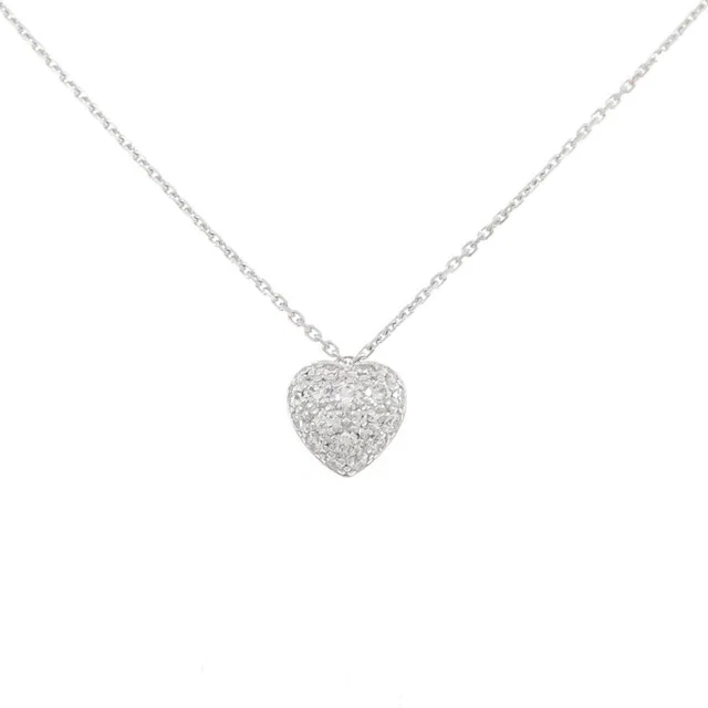 Cartier Heart 750 White Gold Necklace in White from LuxUness