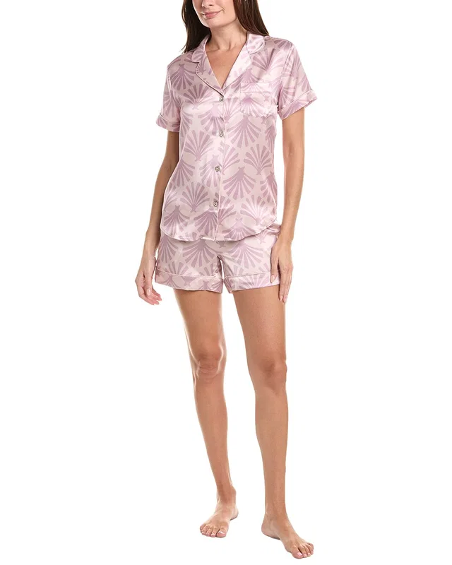 Petite Plume 2pc Silk Pajama Short Set, image 1 of 1 from Rue La La