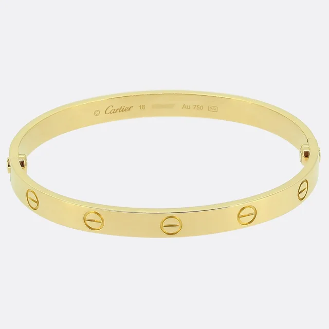 Cartier Classic Model LOVE Bangle Size 18 from The Vintage Jeweller