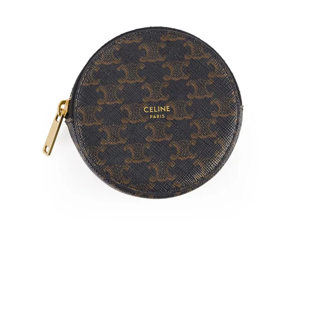 Celine Triomphe Canvas Coin Purse in Canvas from The Purse Affair