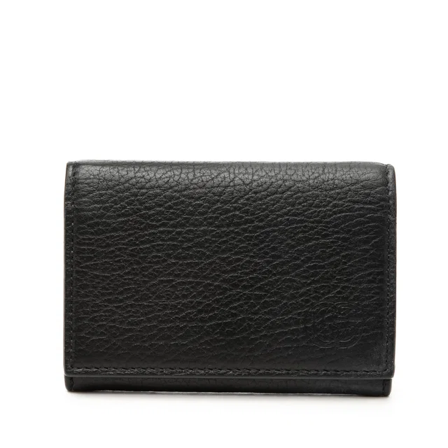 Black Gucci GG Marmont Calfskin Card Case in Black Calfskin from Designer Revival