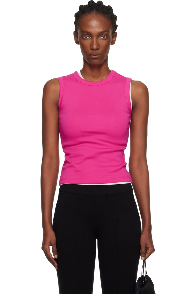 FLORE FLORE Pink Esmé Tank Top, image 1 of 1 from SSENSE