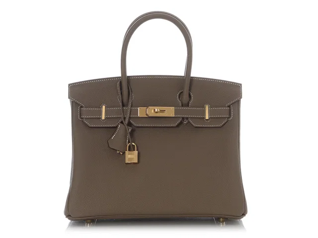 Hermès Etoupe Togo Birkin 30 in Taupe Togo leather from Ann's Fabulous Finds