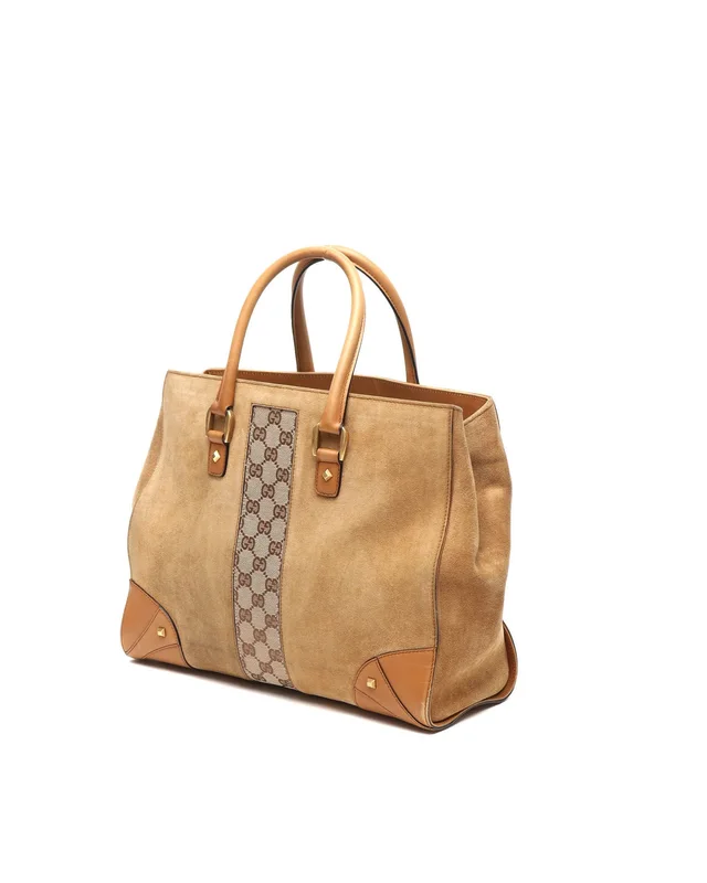 Gucci GG Suede Tote Bag in Suede from A Retro Tale, photo 3 of 11