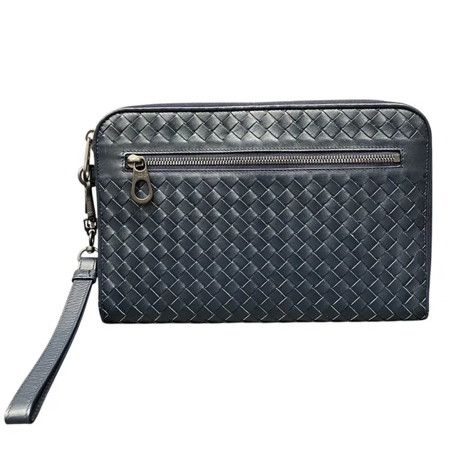 Bottega Veneta Intrecciato Leather Clutch Bag in Woven leather from LuxUness